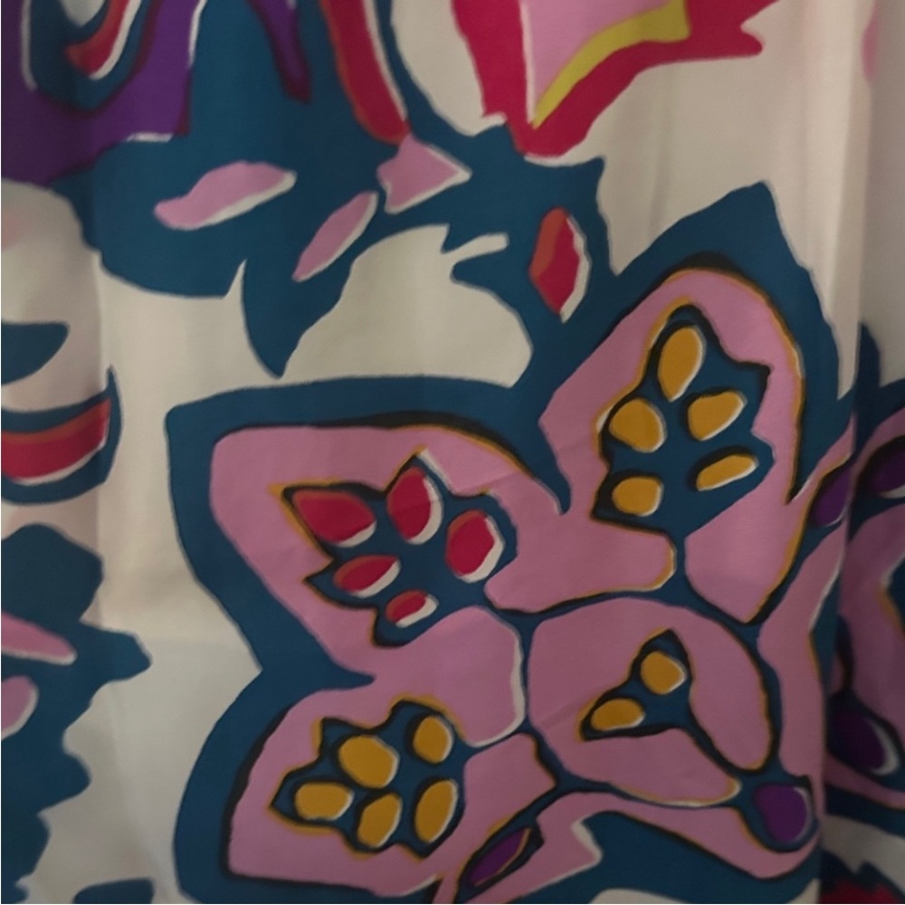 J.Crew Collection Silk Maxi Dress Floral Colorful Sleeveless Tie Waist - Summer - Picture 6 of 9